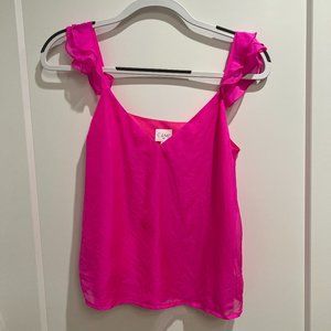 Hot Pink Ruffle Tank Cami NYC - XS